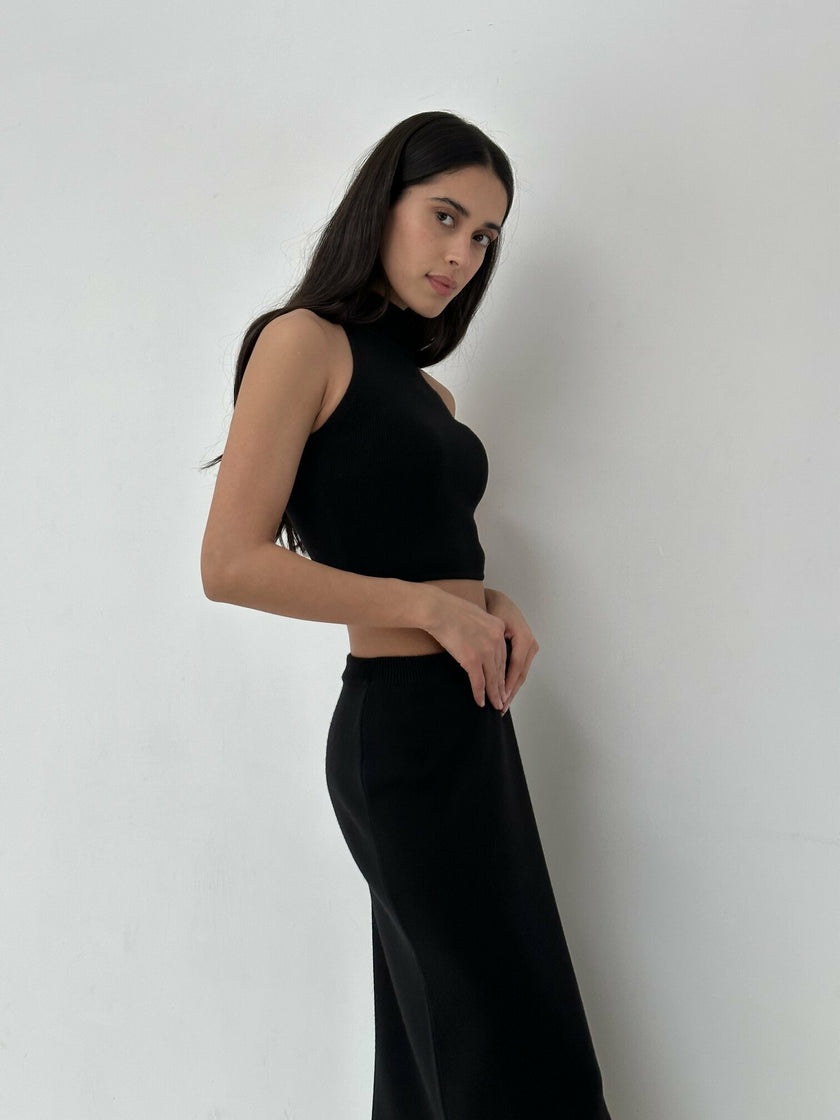 AMUSE crop top, black