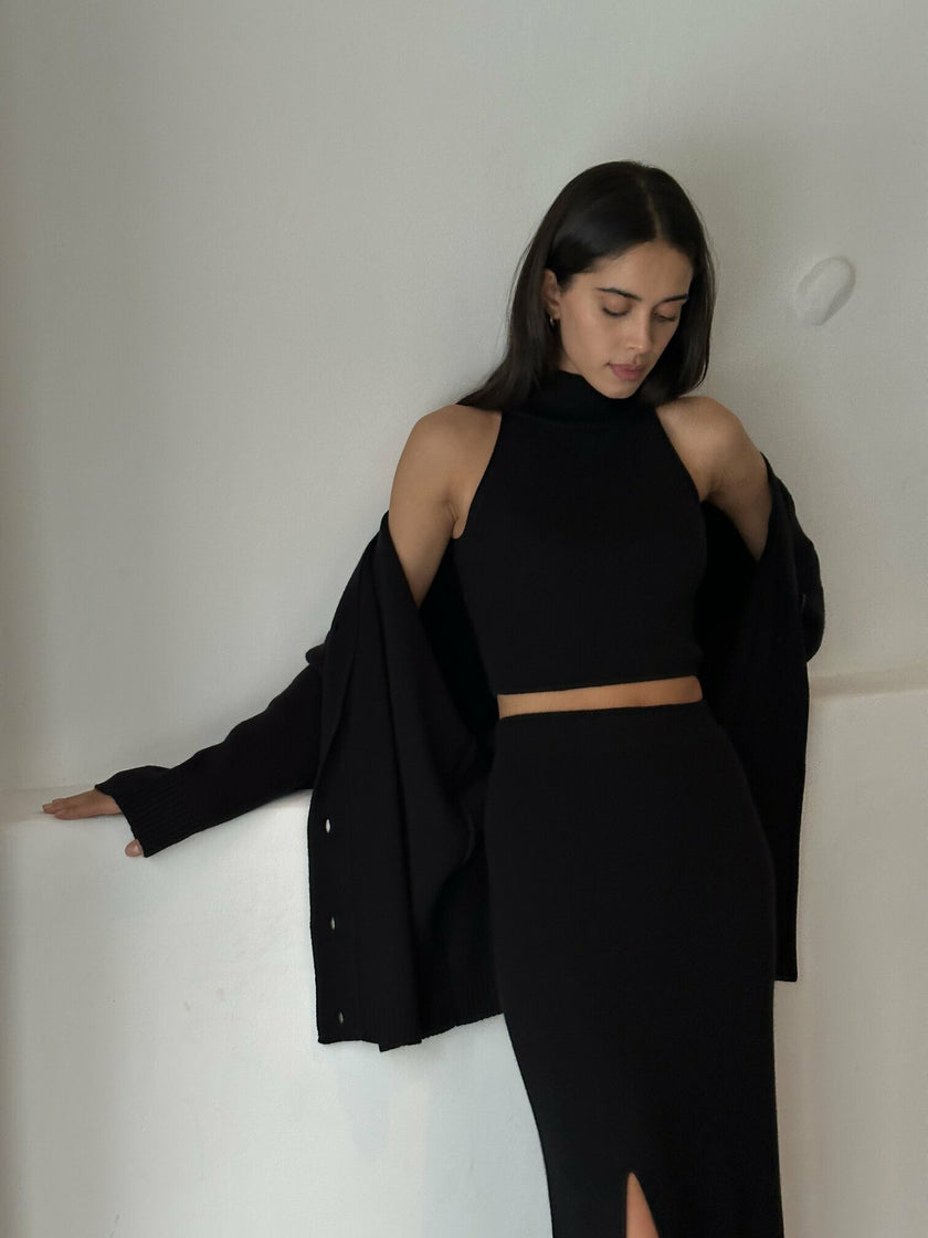 AMUSE crop top, black