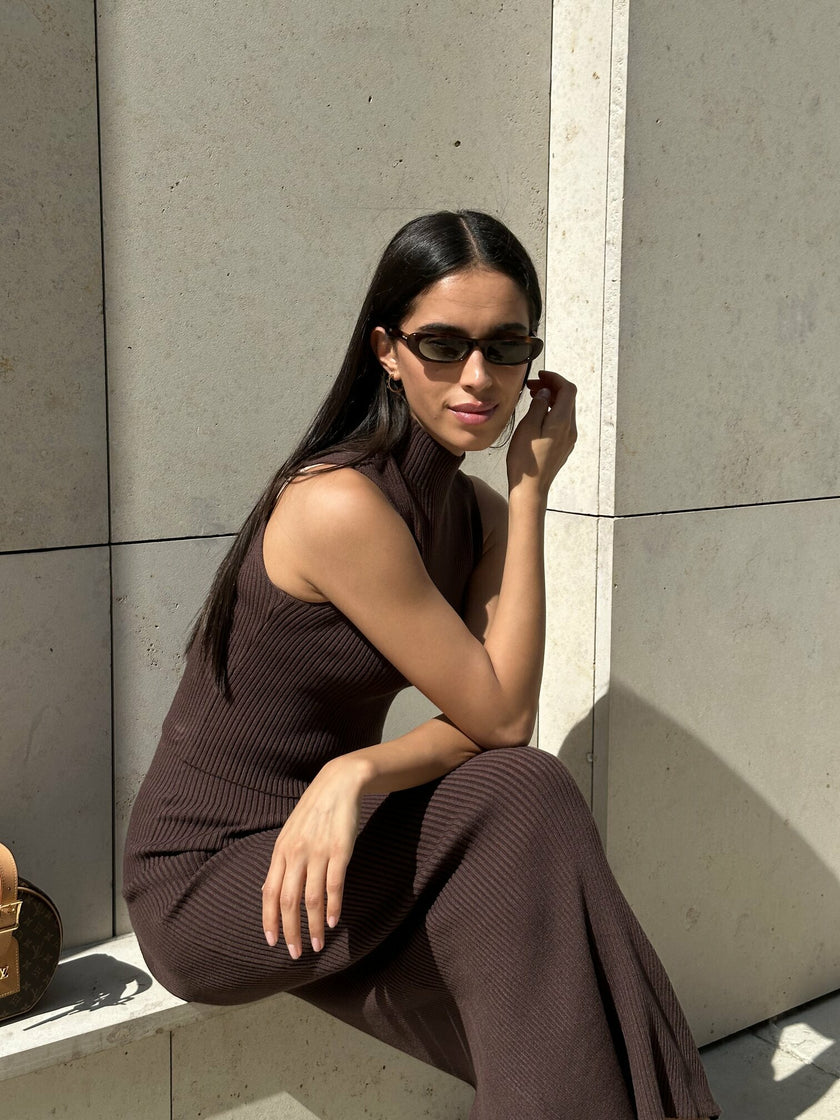 CLARE top, chocolate