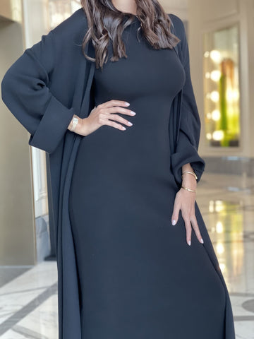 BAGIRA boat-neck dress, black
