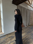 HANNA dress with long sleeves, black