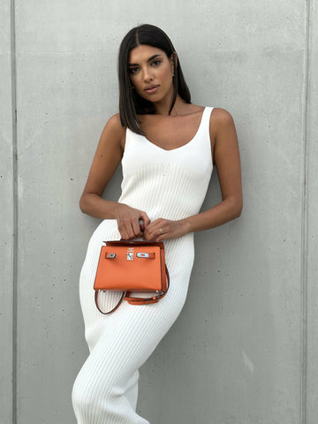 HEIDI ribbed dress, milk