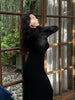 PETRA long sleeve dress, black