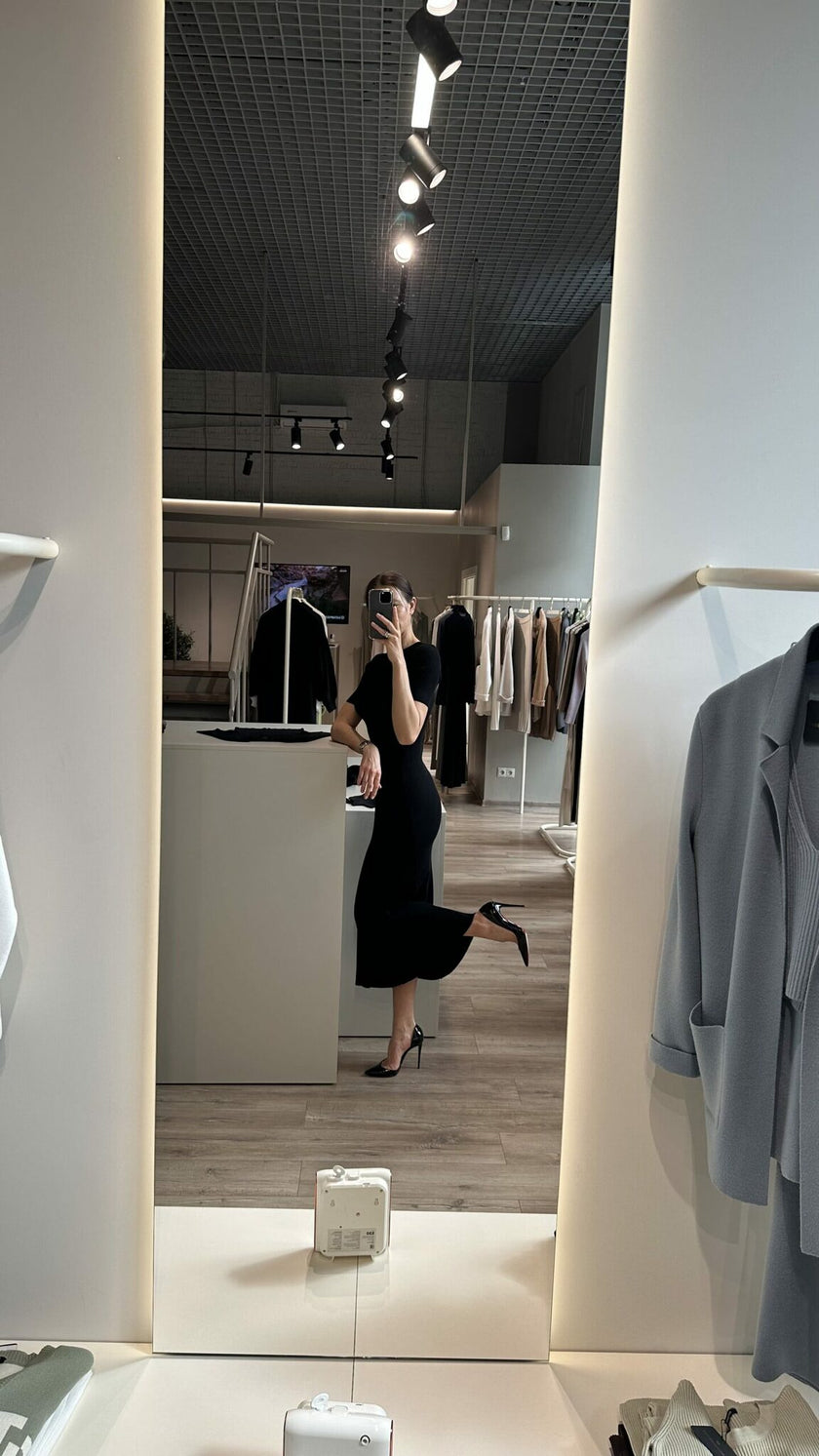 PETRA short sleeve dress, black