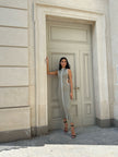 RENEE cutout dress, khaki