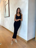 Double straps dress, black