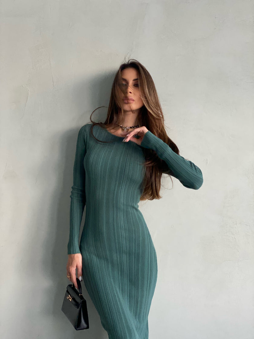 COTY dress, emerald