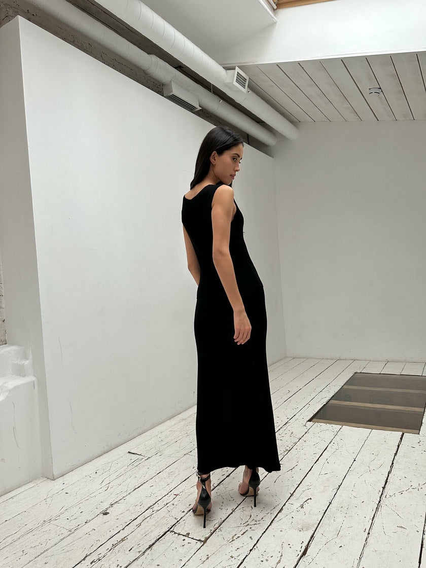 ENIGMA slit skirt, black