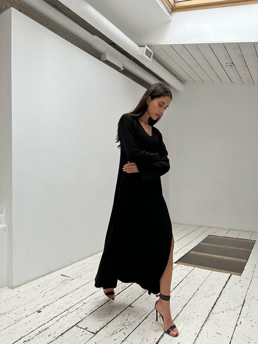 ENIGMA slit skirt, black