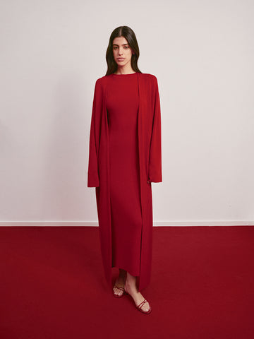 BAGIRA cape cardigan, red
