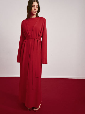 BAGIRA cape cardigan, red