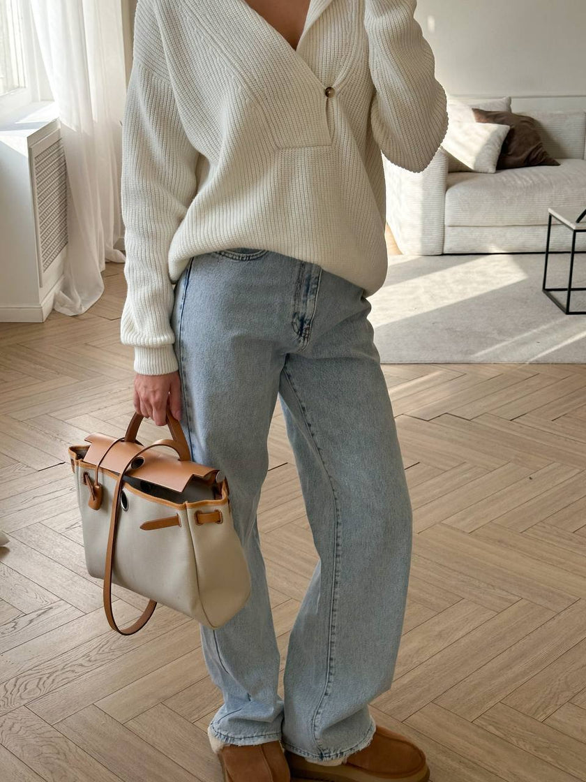 TATUM clusp jumper, milk