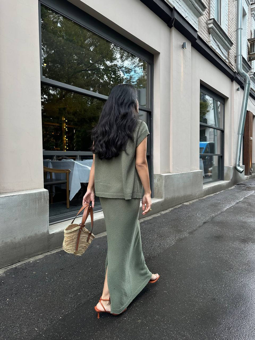 FLUFFY skirt, khaki