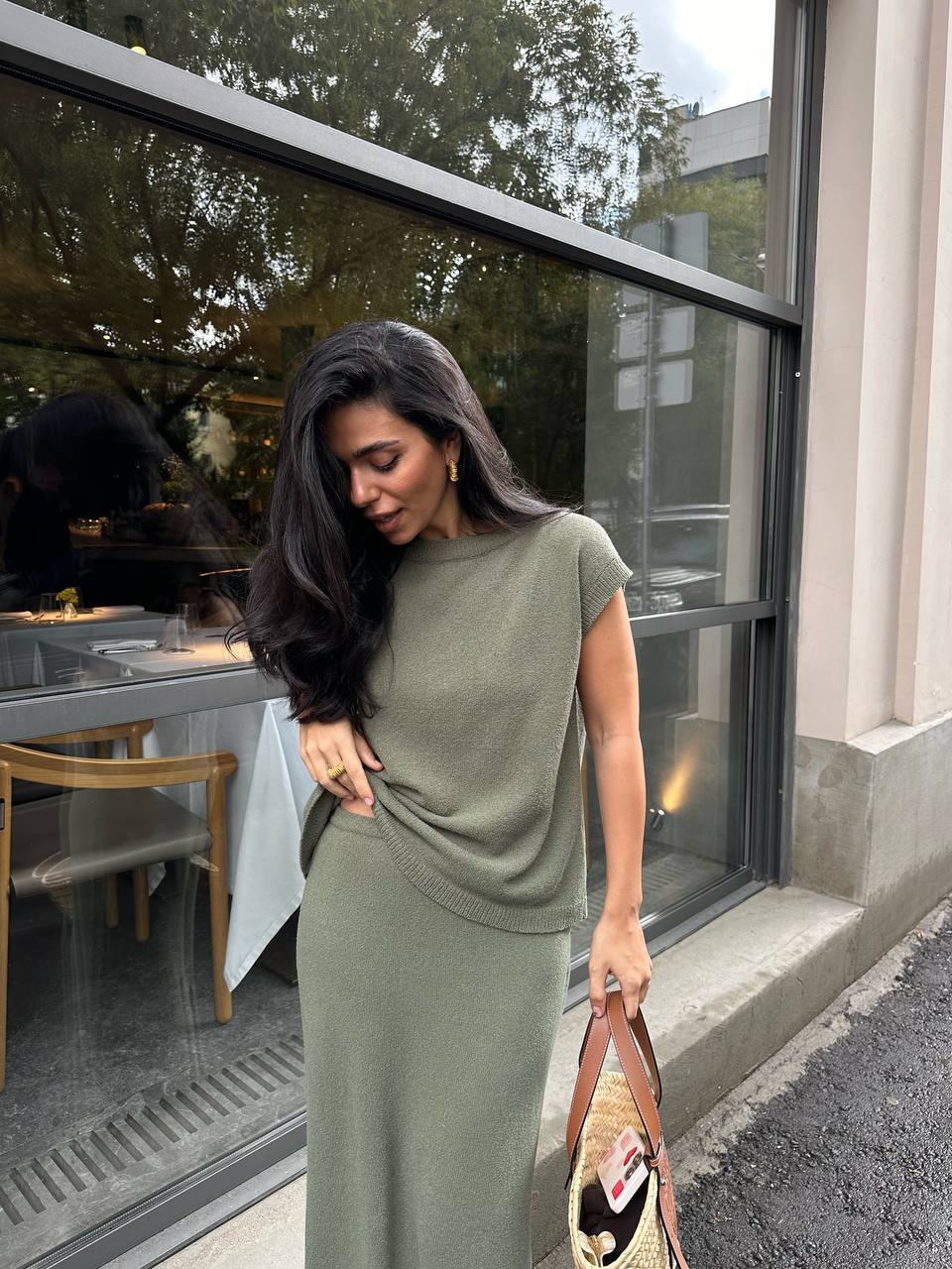 FLUFFY jumper, khaki