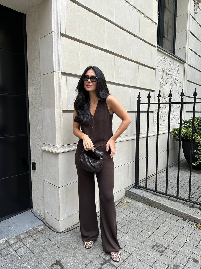 KHAYAL pants, dark chocolate