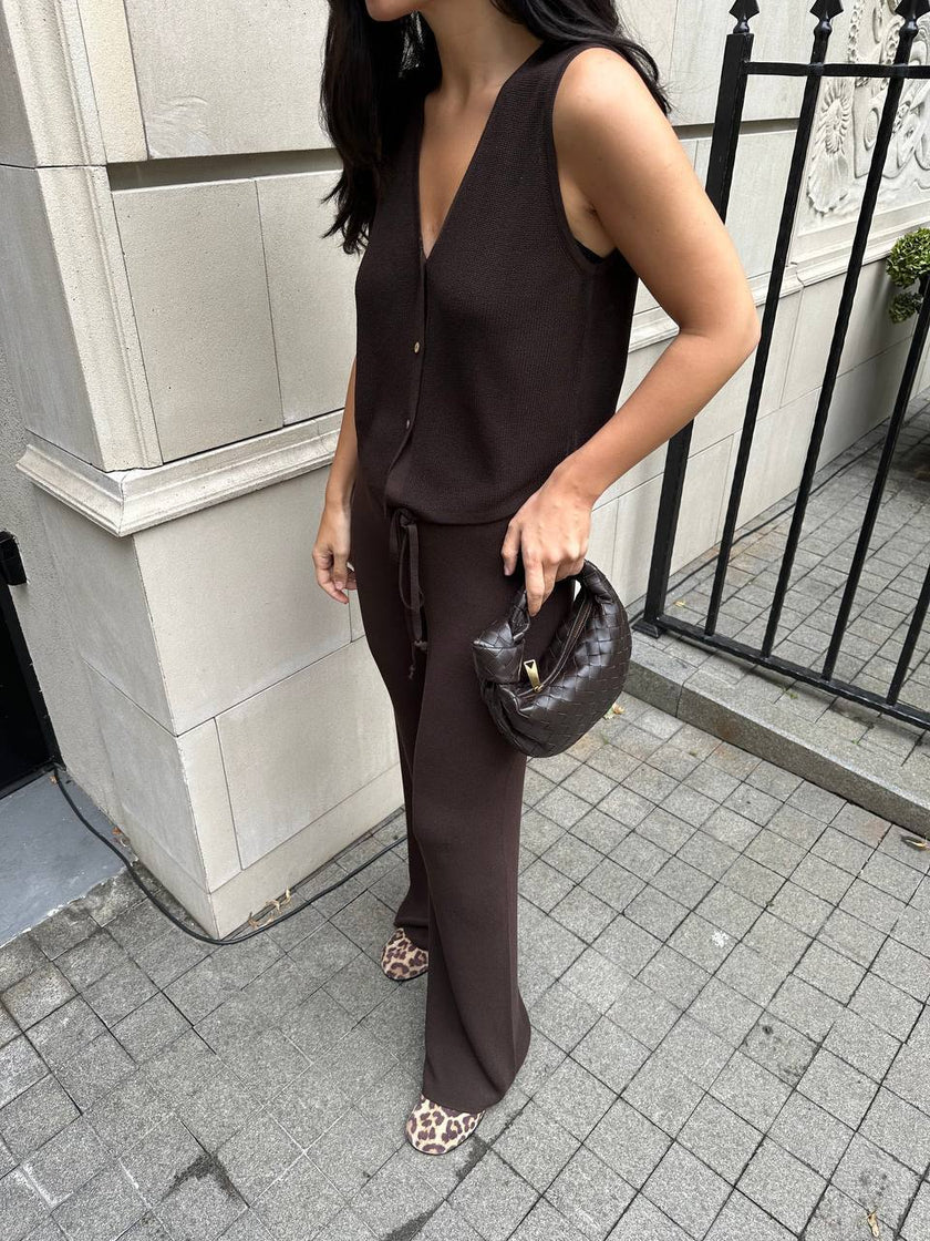 KHAYAL pants, dark chocolate