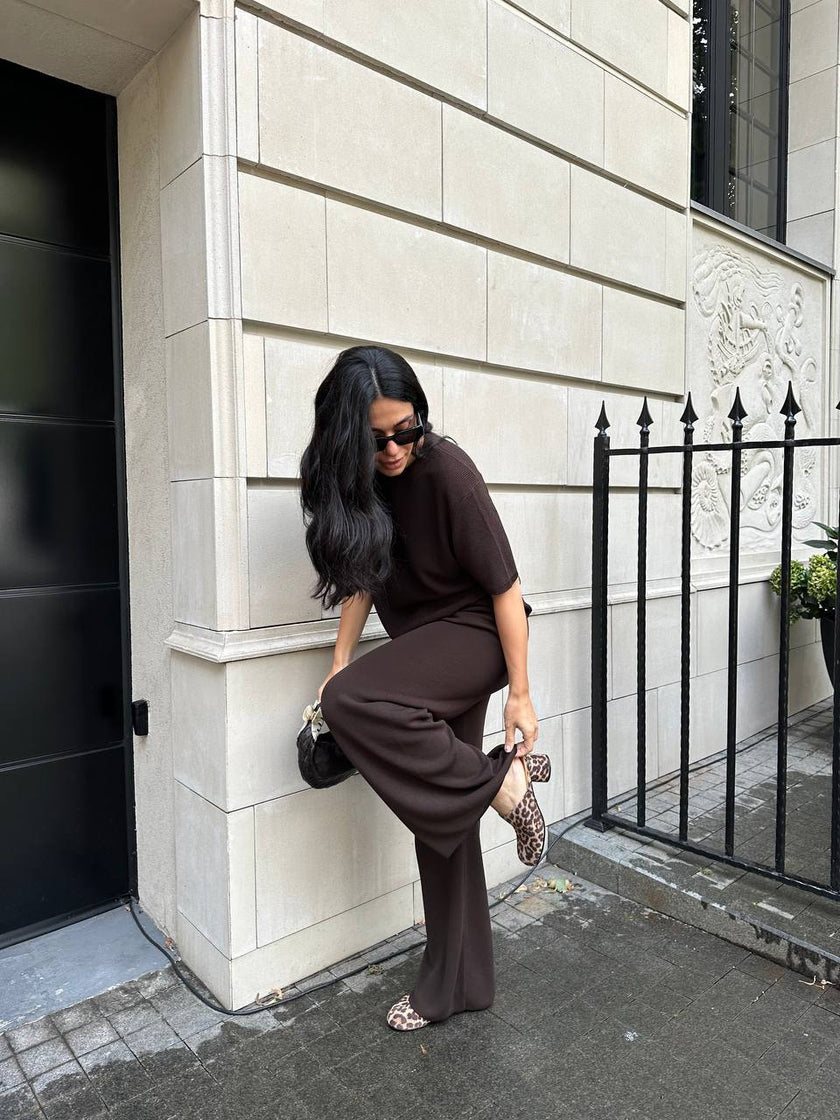 KHAYAL pants, dark chocolate