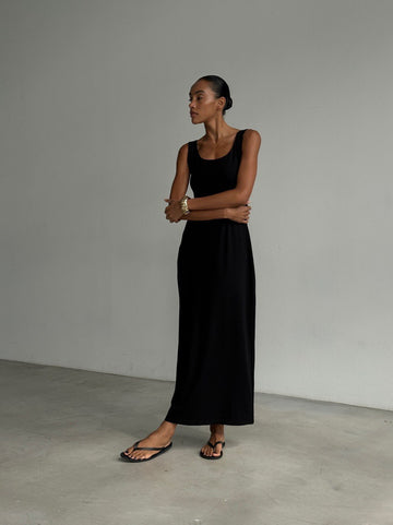 EVA tank dress, black