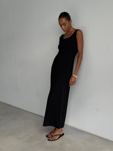 EVA tank dress, black