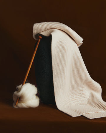 CELESTA cashmere scarf, pearl