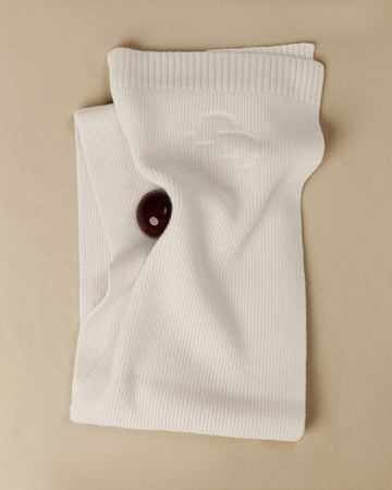 CELESTA cashmere scarf, pearl