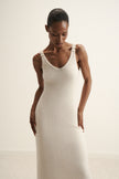 DIORA alpaca wool dress, milk