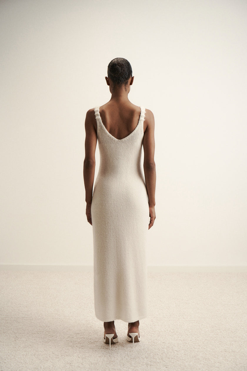 DIORA alpaca wool dress, milk