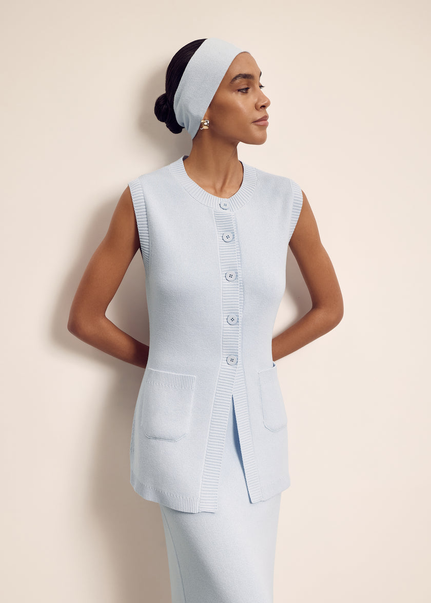 VALERA vest, light blue