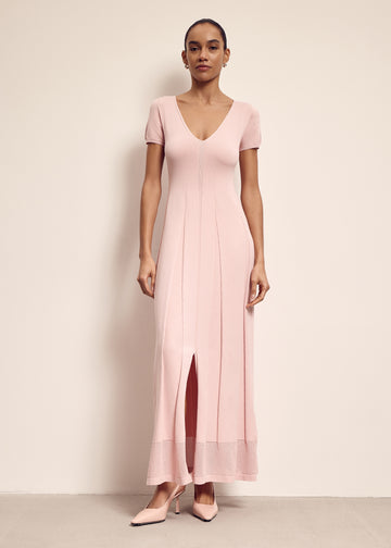 MARIKA godet dress, powder