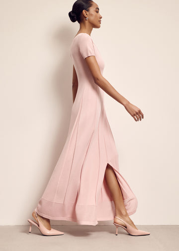 MARIKA godet dress, powder