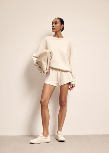 ROMEE boucle knit jumper, milk