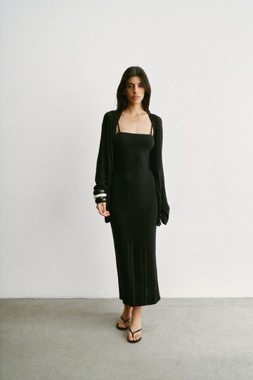 BALI thin-strap dress, black