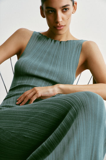 SATI ribbed dress, emerald