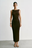 SATI dress, dark chocolate