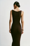 SATI dress, dark chocolate