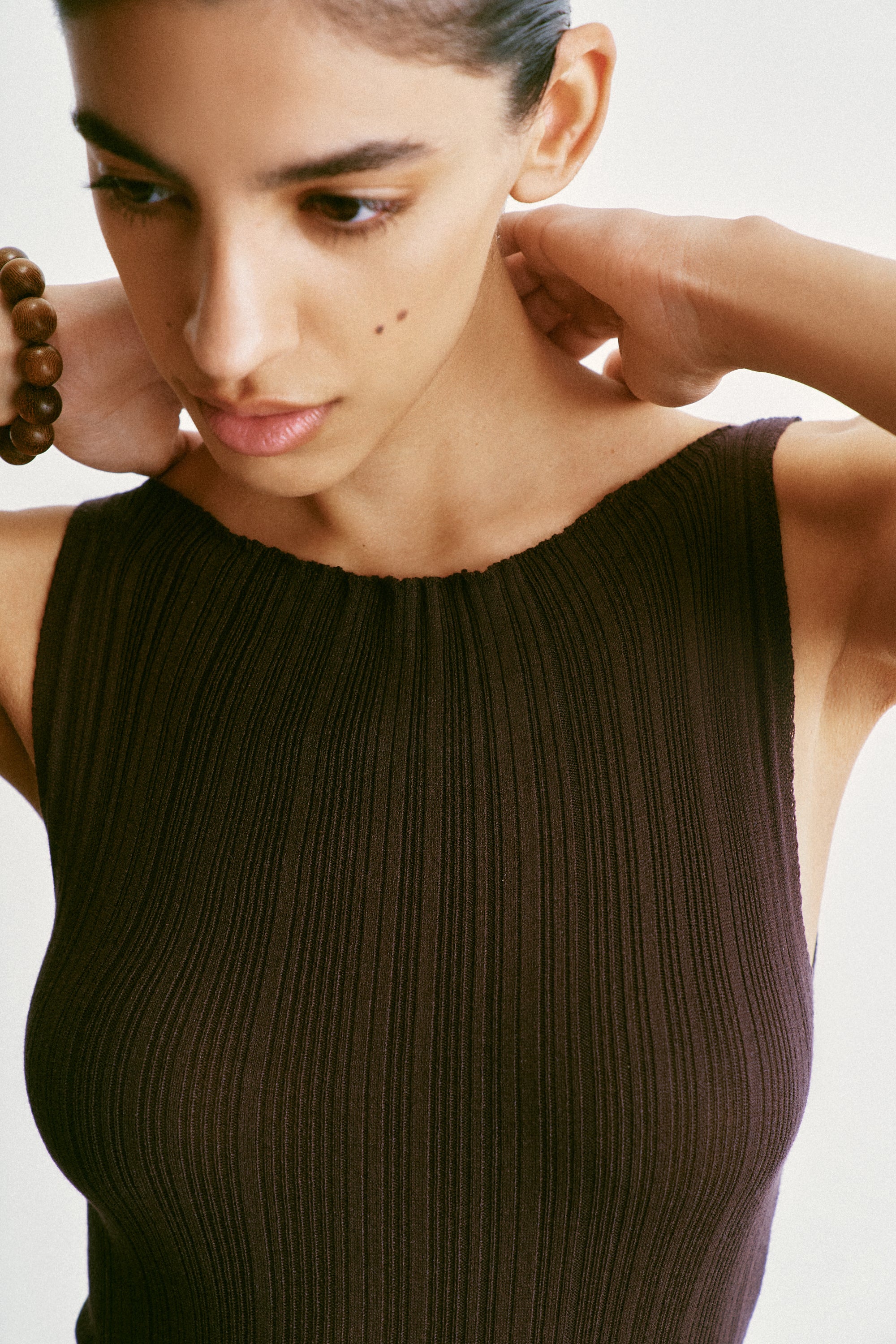 SATI dress, dark chocolate