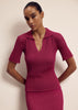 MILA polo jumper, fuchsia