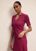 MILA polo jumper, fuchsia