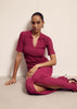 MILA polo jumper, fuchsia