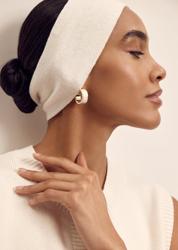 VALERA merino cotton headband, milk