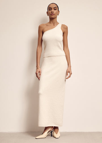 ROMEE boucle knit skirt, milk