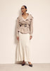 TEONA cropped trench coat, beige