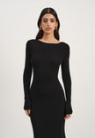 PETRA long sleeve dress, black