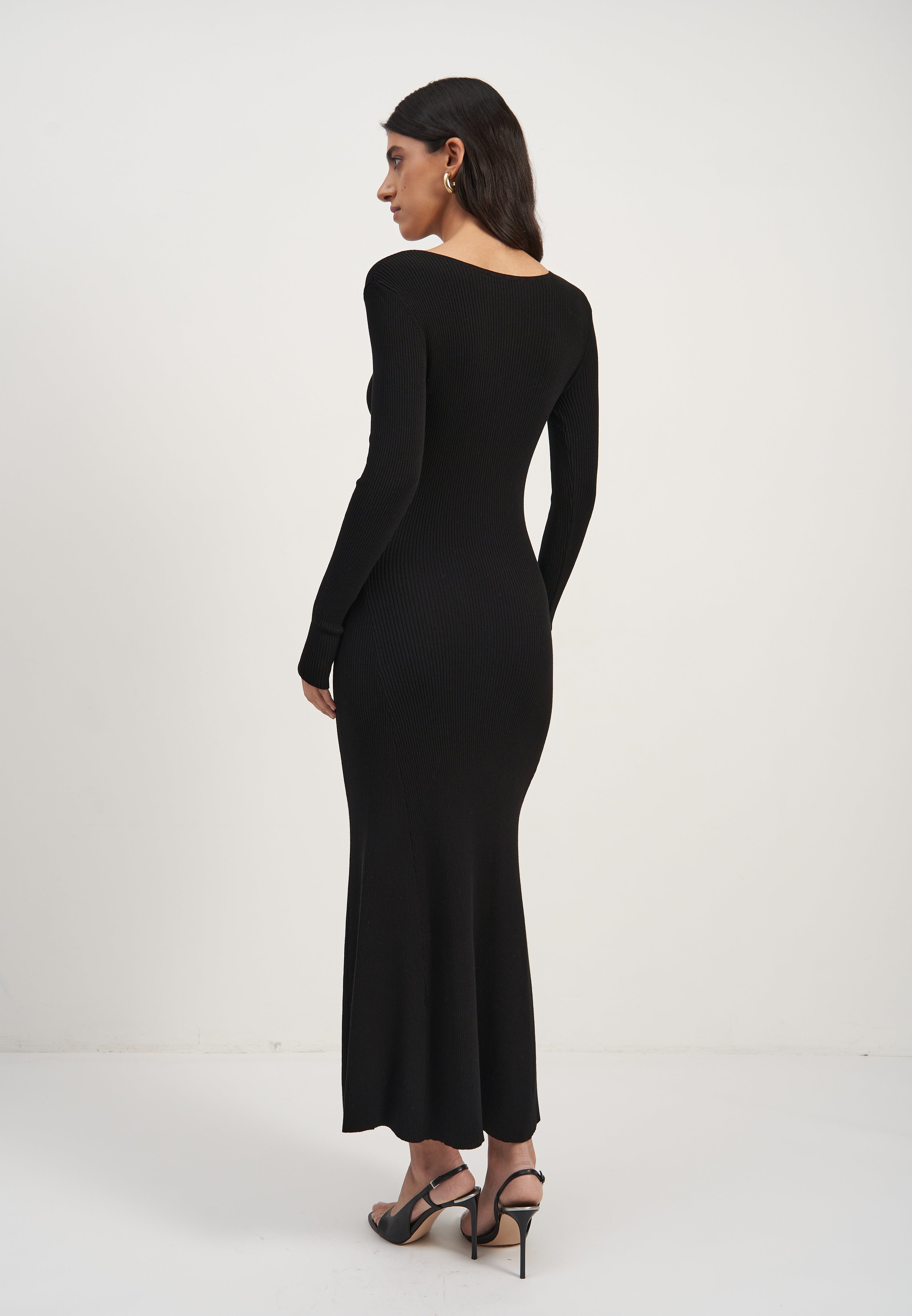 PETRA long sleeve dress, black