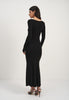 PETRA long sleeve dress, black