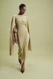 LEO dress in merino wool, anise
