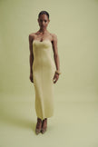 LEO dress in merino wool, anise