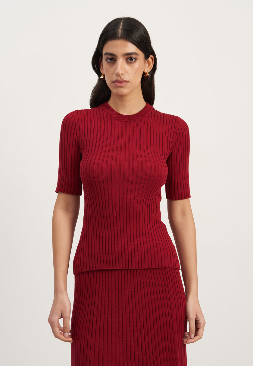 COLETTE top, marsala