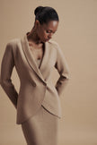 LEO double-breasted jacket, beige