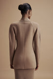 LEO double-breasted jacket, beige